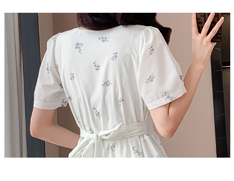 美人度アップ エレガント 着回し力抜群 花柄 ワンピース<S-8818>