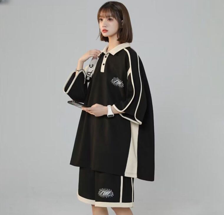 定番シンプル 半袖Ｔシャツⅹパンツセット 絶対流行 男女兼用<S-6538>