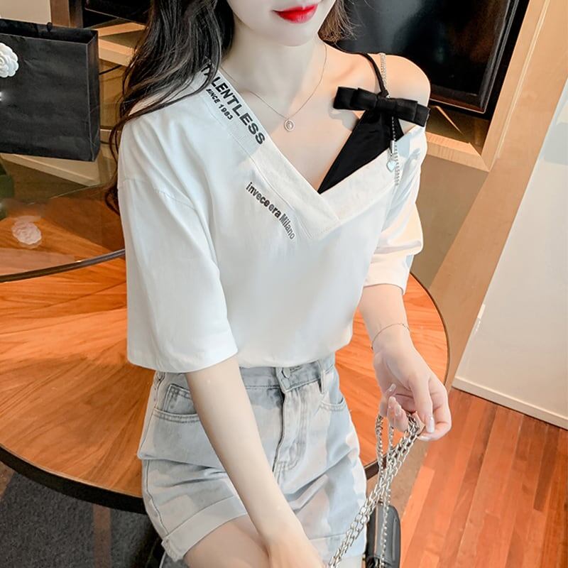 美人度アップ 3色選択可 チャーミング Tシャツ カットソー＜S-3267＞