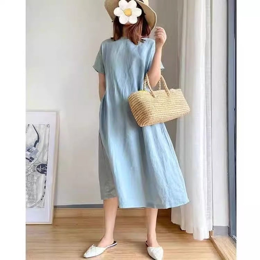 定番シンプル プラスベルベット 美人度アップ 5色 ニットワンピース <S-12084>