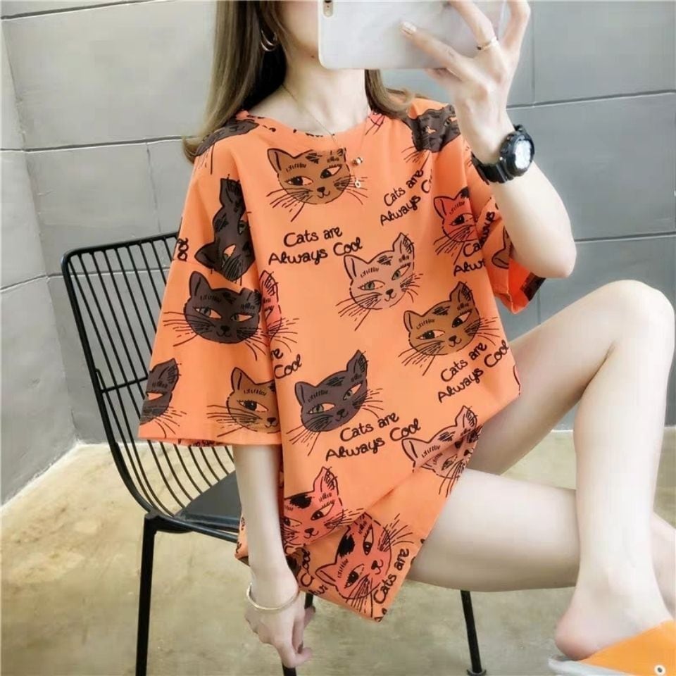 話題沸騰中 ロング丈 ゆったり 切り替え 2色半袖Tシャツ＜S-8132＞