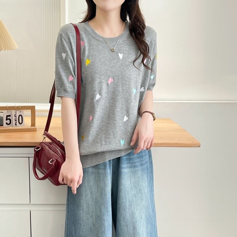 大活躍 好感度UP 海外トレンド カジュアル 全3色 半袖 Tシャツ ＜S-12038＞