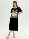 新作 シンプル プリント Tシャツ ワンピース <S-13175>