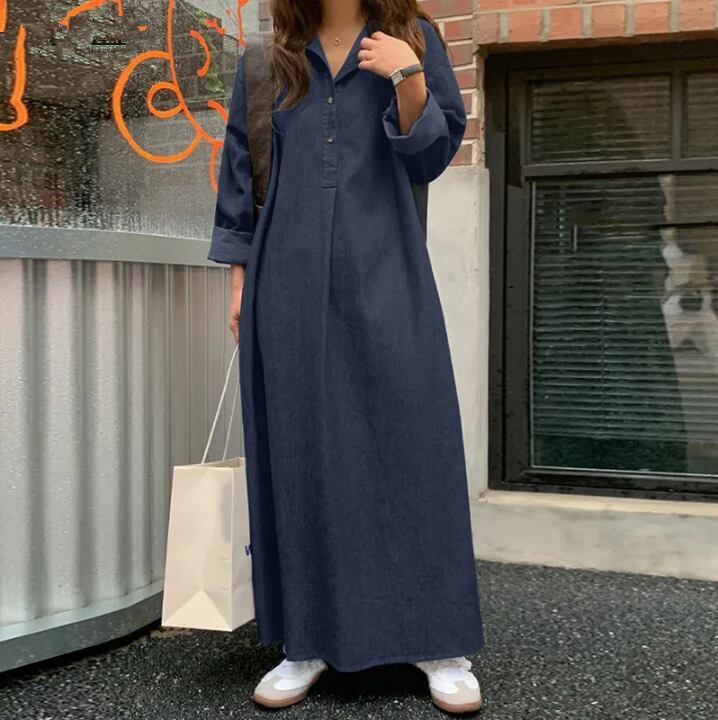 デニム 美人度アップ 今季マストバイ デザイン性抜群 2色選択可 ワンピース<S-11228>