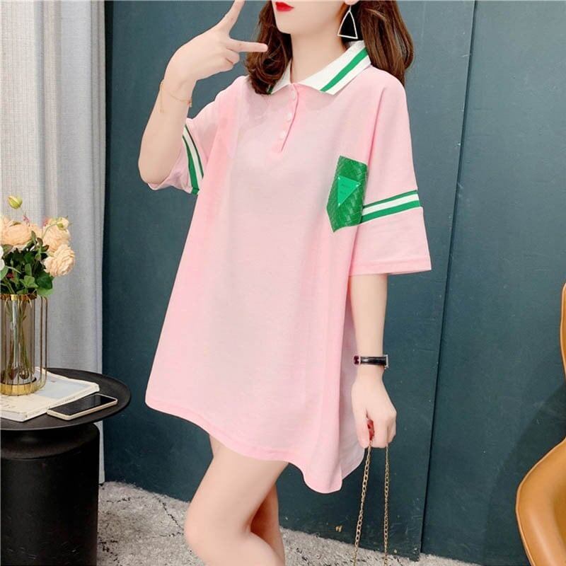 着心地抜群 切り替え 女性力を高める プリント Tシャツ カットソー＜S-3626＞