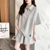 ファッション 切り替え ゆったり感アップ Tシャツ＋ショートパンツ セットアップ＜S-3616＞