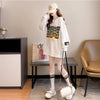 スタイリッシュ 切り替え 一目惚れ プリント Tシャツ カットソー＜S-3648＞