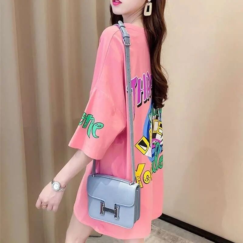 新商品 プリント ファッション ゆったり 全4色 半袖 Tシャツ＜S-11443＞