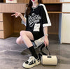 絶対流行 一目惚れ 個性的なデザイン 2色選択可 プリント Tシャツ カットソー＜S-8279＞