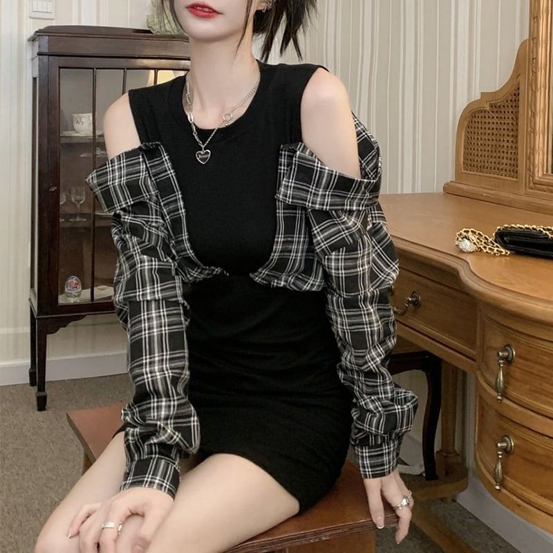 細身効果抜群 ベアトップ 女性力を高める ワンピース＜S-3780＞