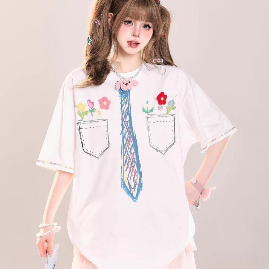 定番シンプル 絶対流行 今季マストバイ 早い者勝ち カジュアル 2色選択 Tシャツ<S-11664>