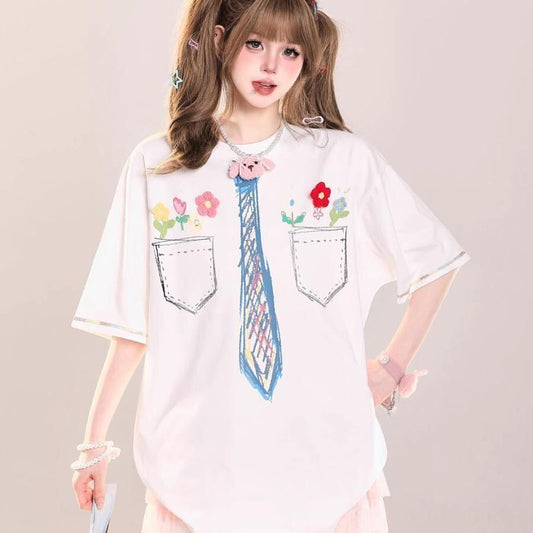 定番シンプル 絶対流行 今季マストバイ 早い者勝ち カジュアル 2色選択 Tシャツ<S-11664>