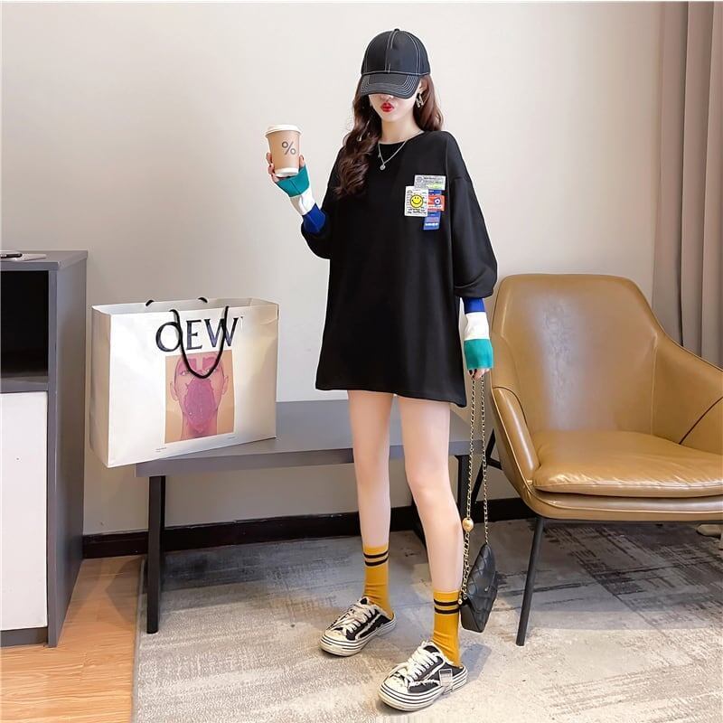 個性的なデザイン 切り替え 好感度満載 プリント Tシャツ カットソー＜S-3665＞