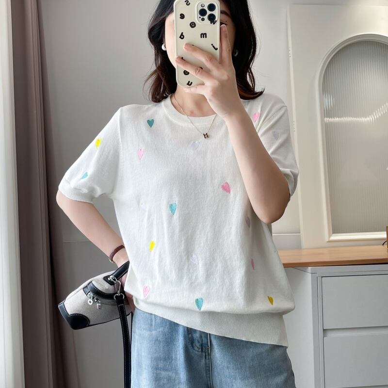 大活躍 好感度UP 海外トレンド カジュアル 全3色 半袖 Tシャツ ＜S-12038＞