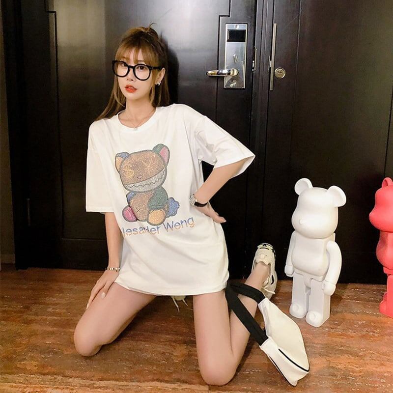 個性的なデザイン 切り替え 一目惚れ プリント Tシャツ カットソー＜S-3481＞