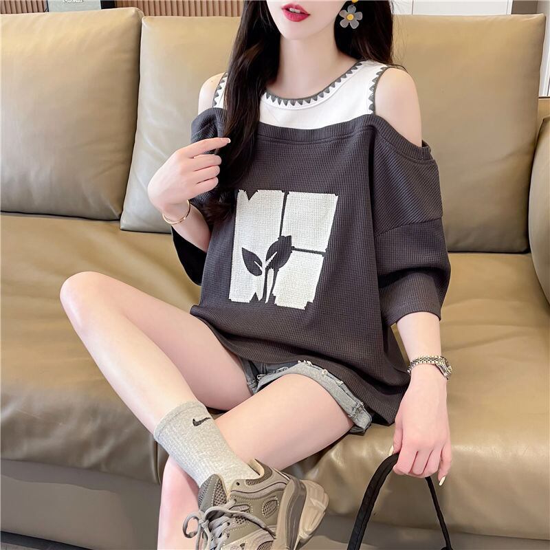 好感度100％ ラウンドネック キュート 半袖 Tシャツ ＜S-8628＞