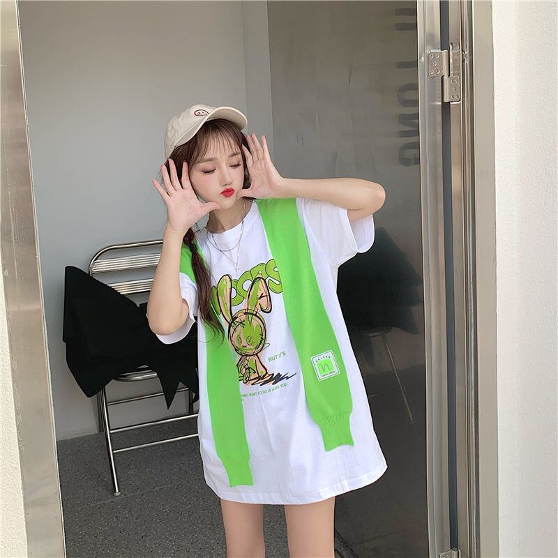 早い者勝ち 早い者勝ち 絶対流行 カジュアル 2色選択 Tシャツ+カウルネック<S-11153>