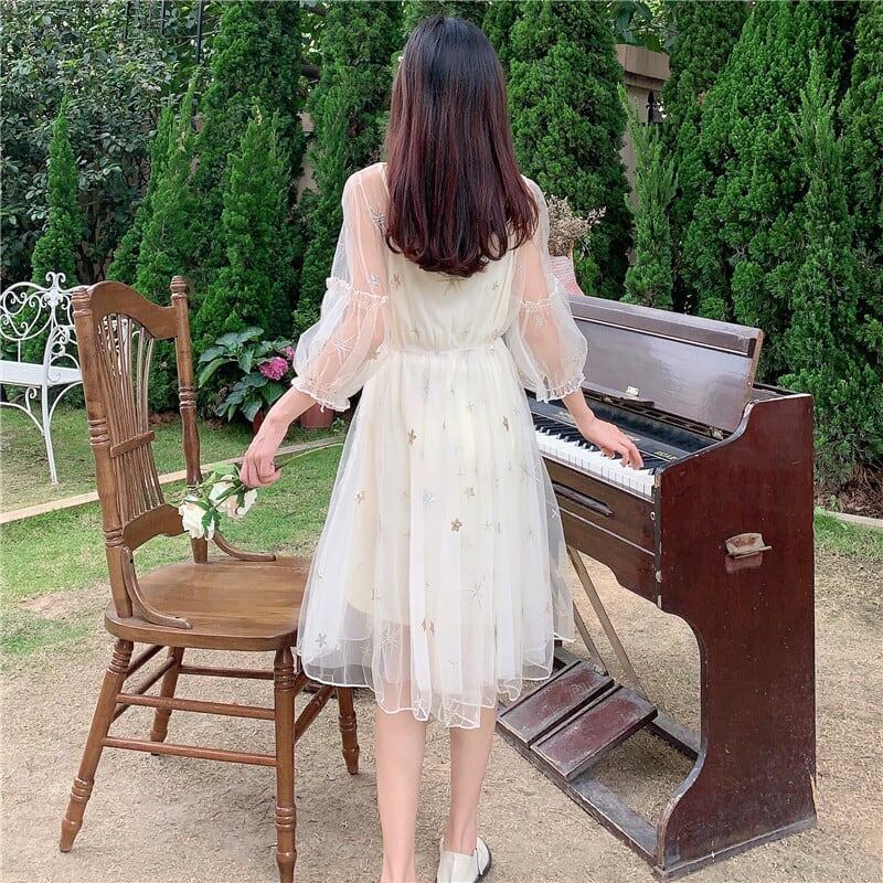 美人度アップ チュール チャーミング 切り替え ワンピース＜S-2896＞