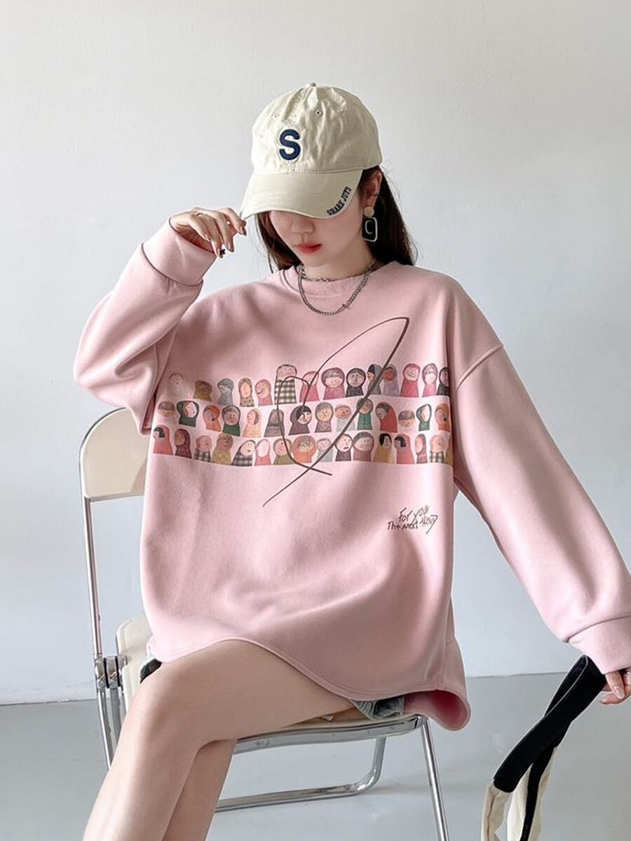 着回し力抜群 sweet系可愛い オシャレデザイン スウェット<S-10565>