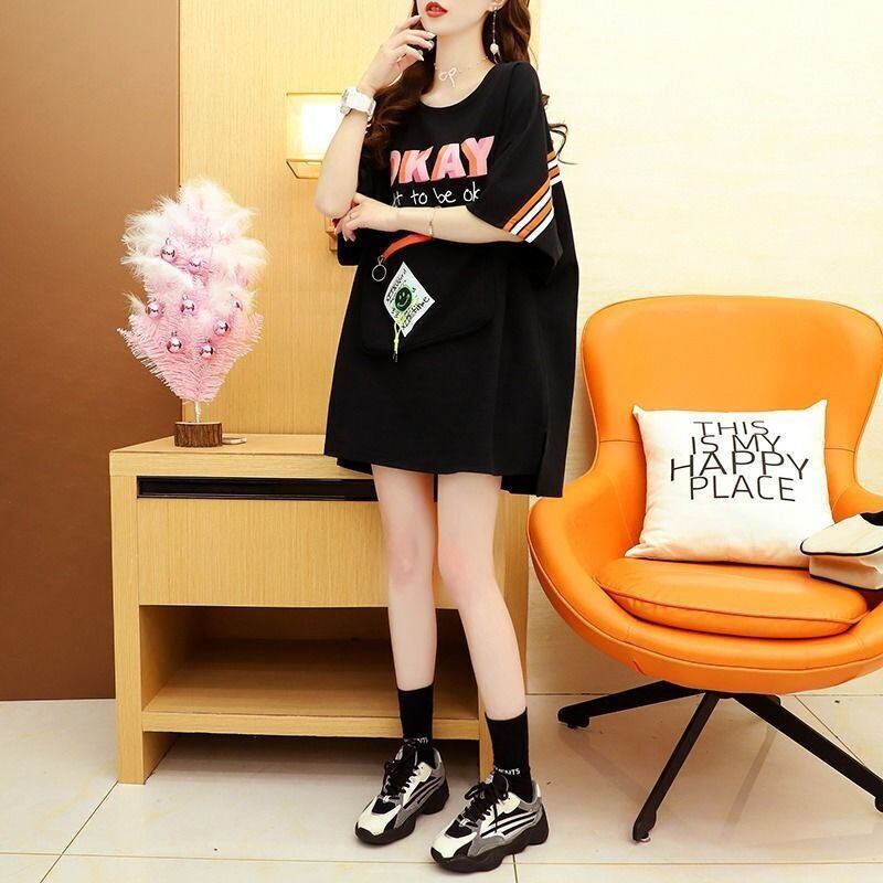 好感度UP ルーズ カジュアル プリント全3色 半袖Tシャツ カットソー ＜S-8607＞