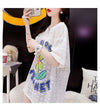 【半額！期間限定！！】新商品 切り替え 一目惚れ 透かし彫り プリント Tシャツ カットソー＜S-8523＞