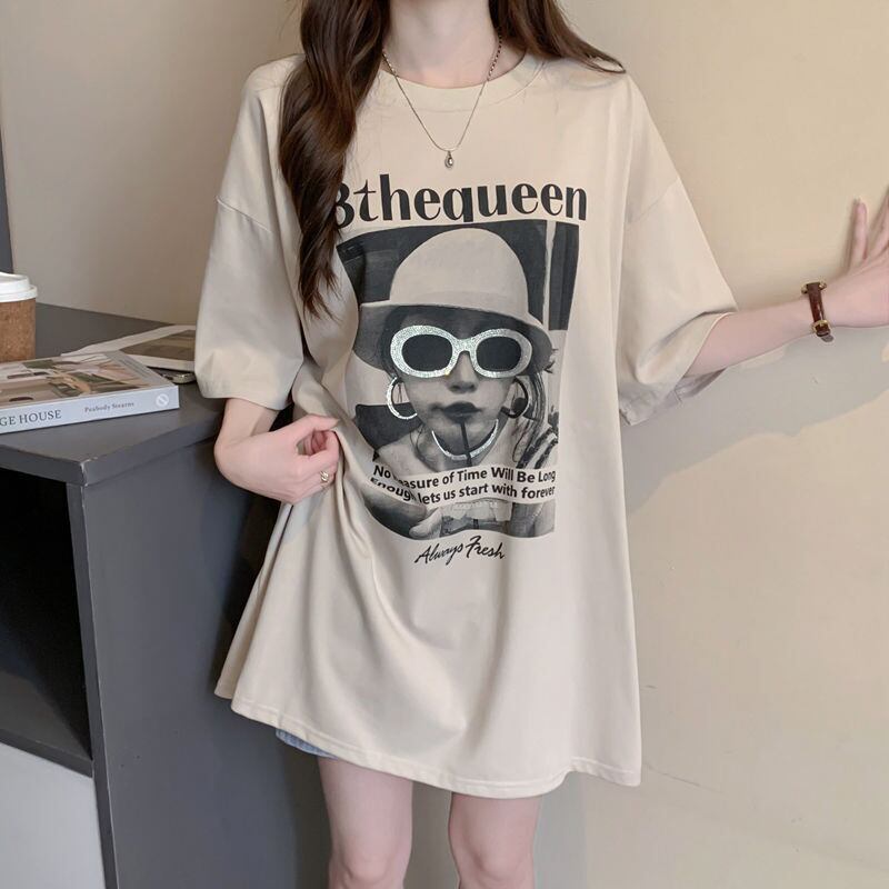 話題沸騰中 レース アバンギャルド 切り替え ホットダイヤモンド 3色選択 半袖Tシャツ＜S-8547＞