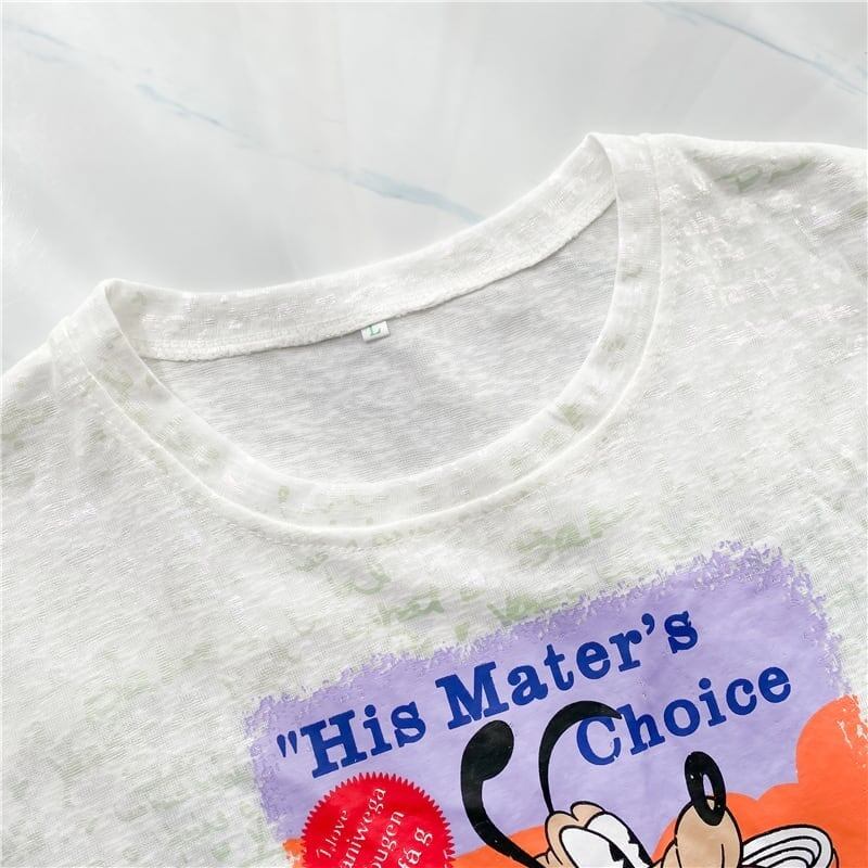 好感度満載 切り替え 美感いっぱい プリント Tシャツ カットソー＜S-3548＞