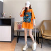 個性的なデザイン 切り替え 一目惚れ プリント Tシャツ カットソー＜S-3400＞