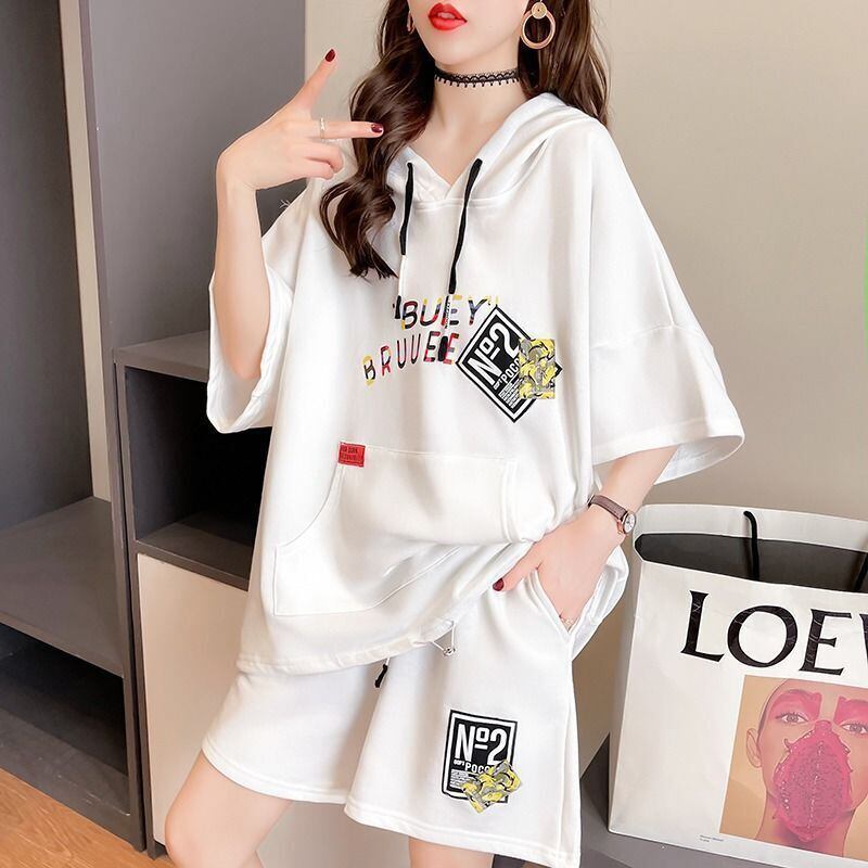 夏に嬉しい機能付き  カジュアル 半袖Ｔシャツⅹパンツセット全2色<S-11282>