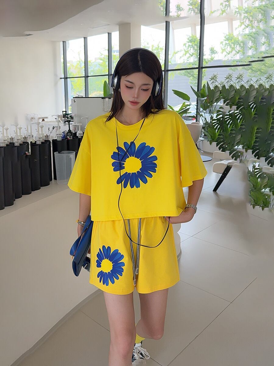 好感度UP カジュアル 真夏も快適 半袖 Tシャツ ショートパンツ セットアップ ＜S-11374＞