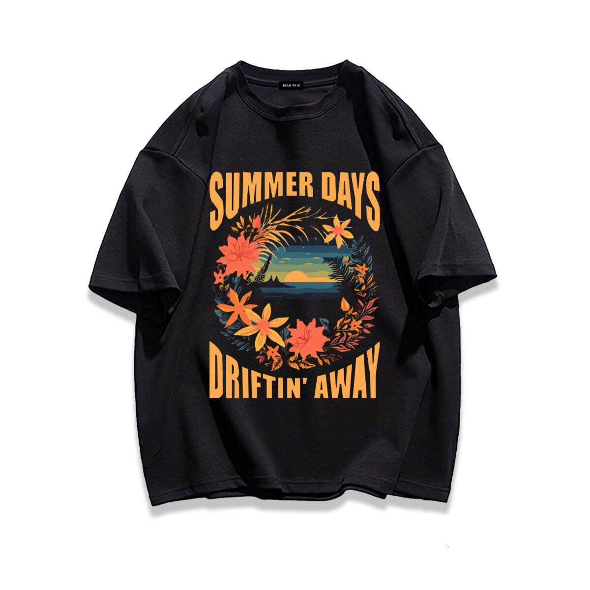 柔らかな肌触りで着心地も楽ちん アバンギャルド カジュアル プリント 全7色 半袖 Tシャツ <S-9263>