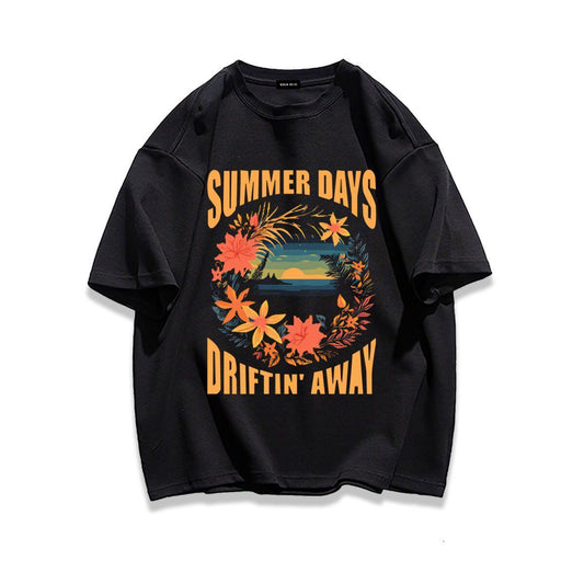 柔らかな肌触りで着心地も楽ちん アバンギャルド カジュアル プリント 全7色 半袖 Tシャツ <S-9263>