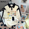 期間限定  カジュアル 配色ビッグロゴ全2色ニットセーター<S-4583> プリント 半袖Tシャツ カットソー＜S-8221＞