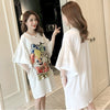 スタイリッシュ プリント 一目惚れ Tシャツ カットソー ワンピース＜S-3440＞