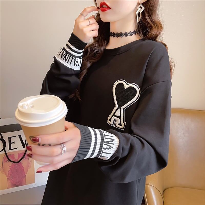シンプル 切り替え ファッション プリント Tシャツ カットソー＜S-3664＞