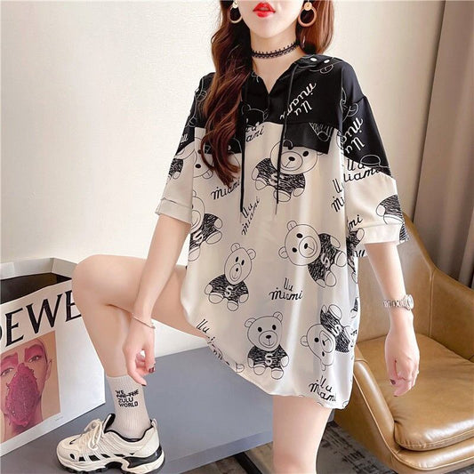 絶対欲しい 一目惚れ 個性的なデザイン 切り替え 半袖Tシャツ カットソー＜S-8054＞