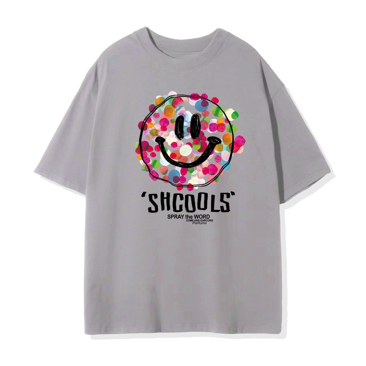 話題沸騰中 スマイリー カジュアル 半袖 Tシャツ <S-8651>