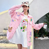 売り切れ必至 韓国風ファッション 上質 アバンギャルド プリント デニム Tシャツ ＜S-9479＞