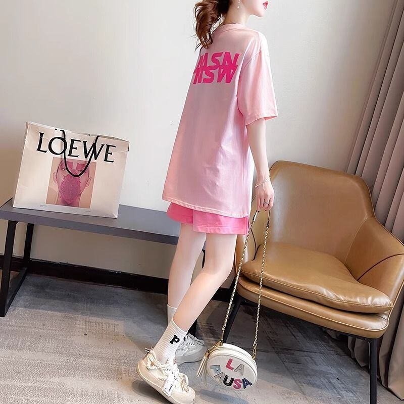 好感度UP カジュアル ファッション 上質 Ｔシャツⅹパンツセット<S-8456>