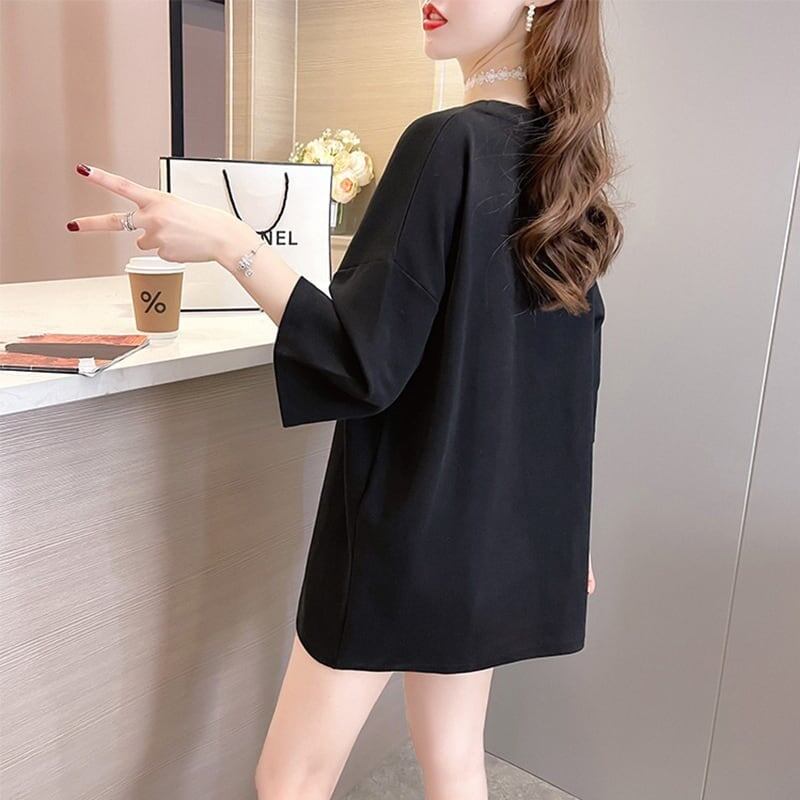 今季大好評 切り替え 美感いっぱい プリント Tシャツ カットソー＜S-3503＞