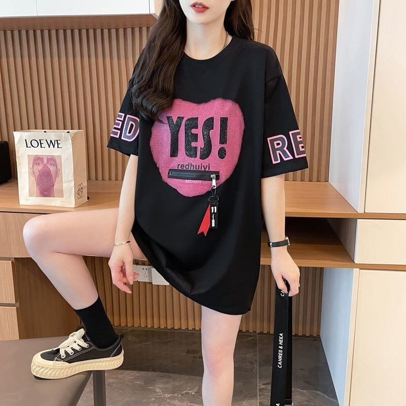 エレガント 早い者勝ち 絶対流行 カジュアル 2色選択 Tシャツ<S-11646>