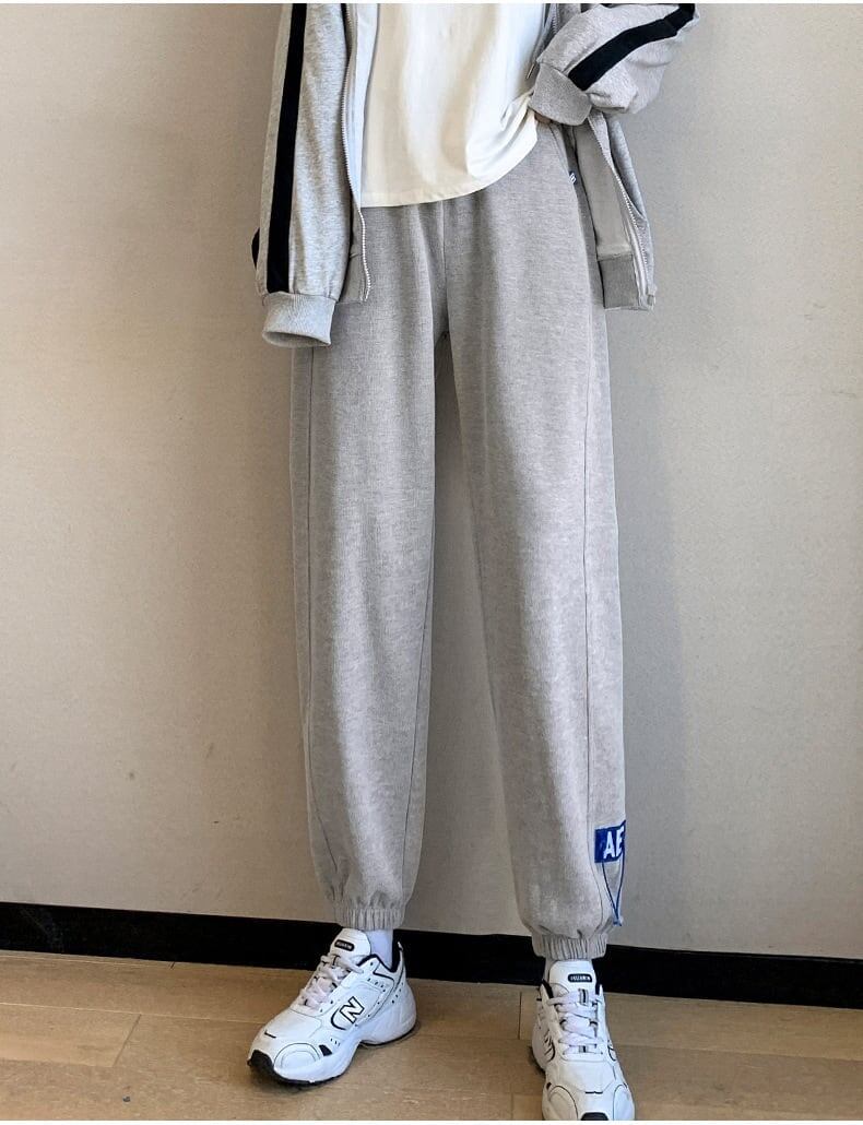 定番シンプル  スウェットジョガーパンツ二色あり <S-4134>