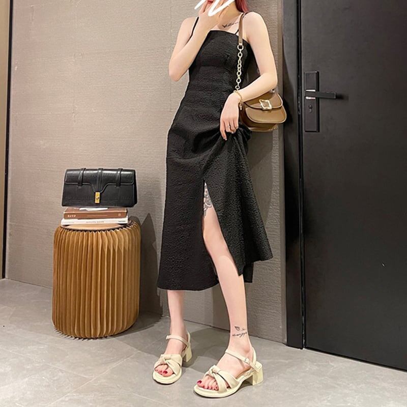 ファッション 蝶結び 美人度アップ 太ヒール シューズ＜S-3160＞