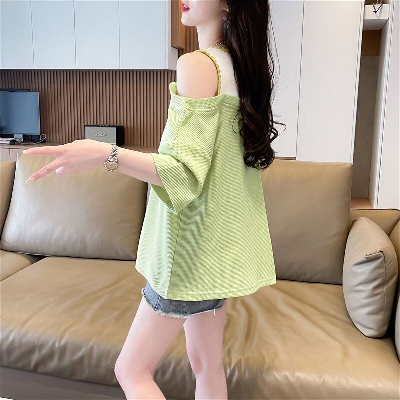 好感度100％ ラウンドネック キュート 半袖 Tシャツ ＜S-8628＞