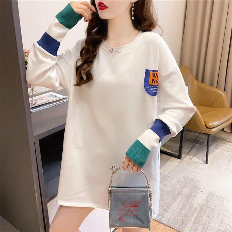 美人度アップ 切り替え ファッション プリント Tシャツ カットソー＜S-3668＞