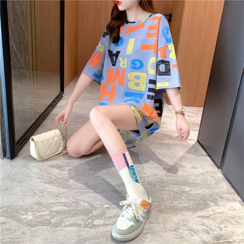 カジュアル 3色選択可 好感度満載 プリント Tシャツ カットソー＜S-3323＞