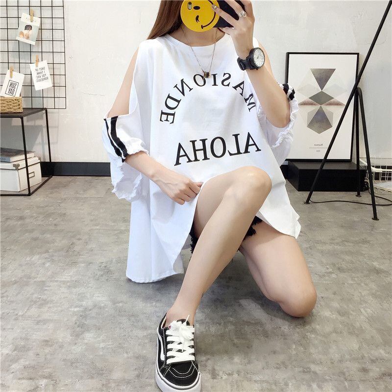 絶対欲しい ゆったり デザイン性抜群 ダブルプリント 2色半袖Tシャツ＜S-9087＞
