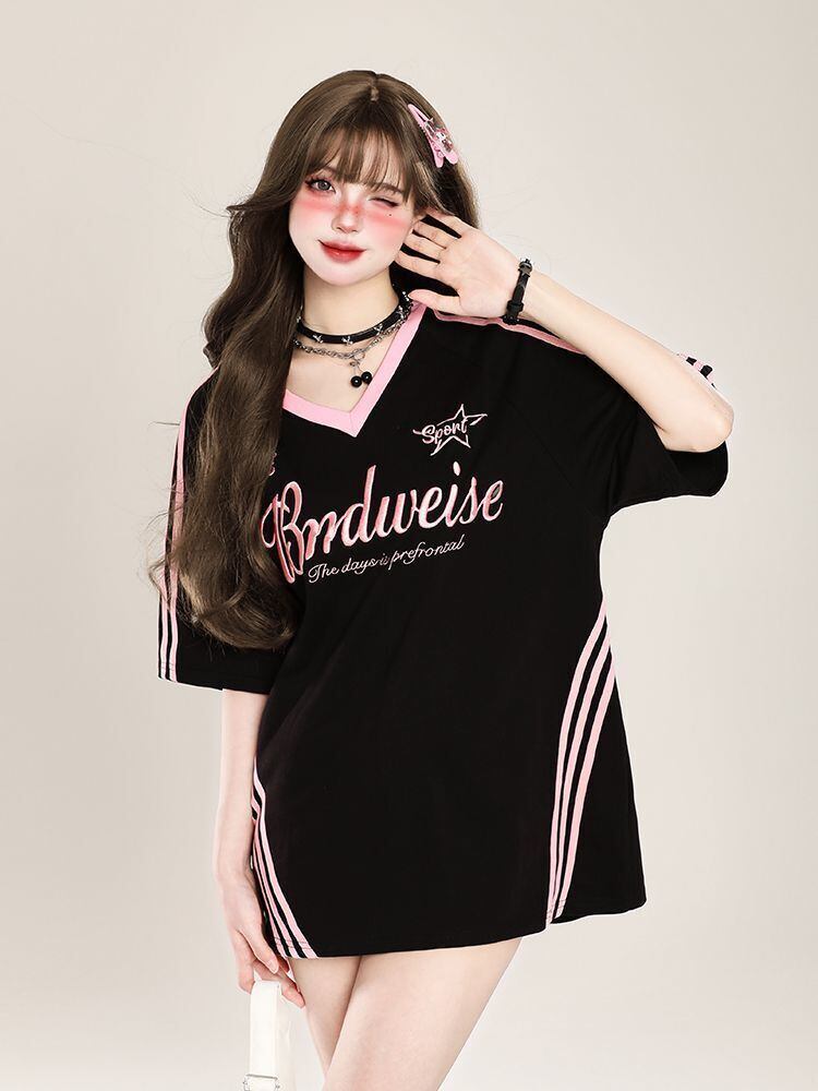 絶対欲しい アバンギャルド おしゃれ度高め プリント全2色 半袖Tシャツ<S-9244>