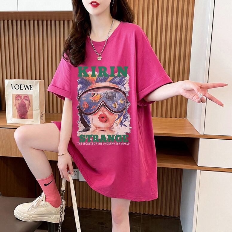 【半額！期間限定！！】話題沸騰中 カジュアル アバンギャルド プリント 3色選択 半袖Tシャツ＜S-8581＞
