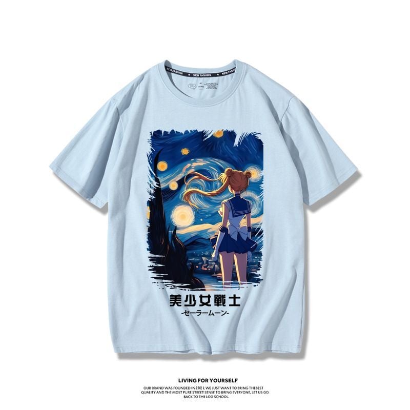 大人可愛い  デザイン性抜群 カジュアル 男女兼用 半袖 Tシャツ<S-13042>